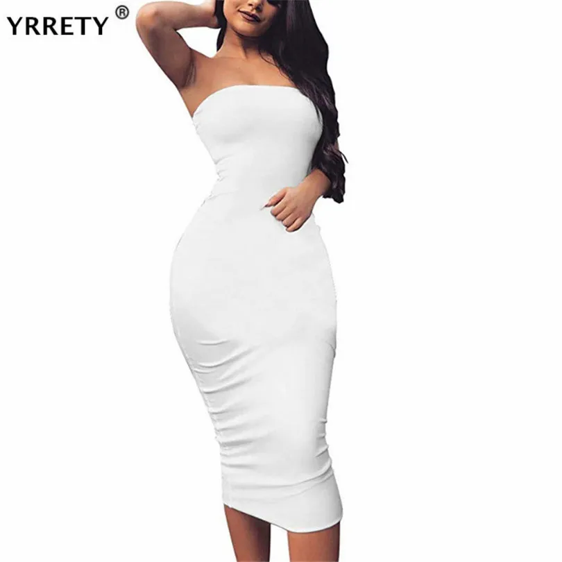 

YRRETY весенне-летнее Новое Сексуальное Женское платье с открытыми плечами, модное женское длинное облегающее Повседневное платье без рукаво...