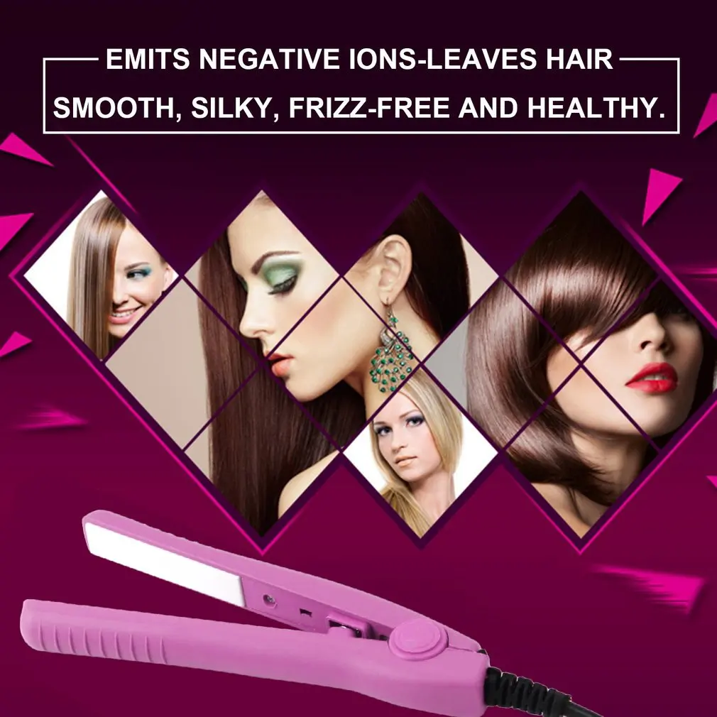 Дорожный Керамический Мини-выпрямитель для волос плоский утюжок завивки