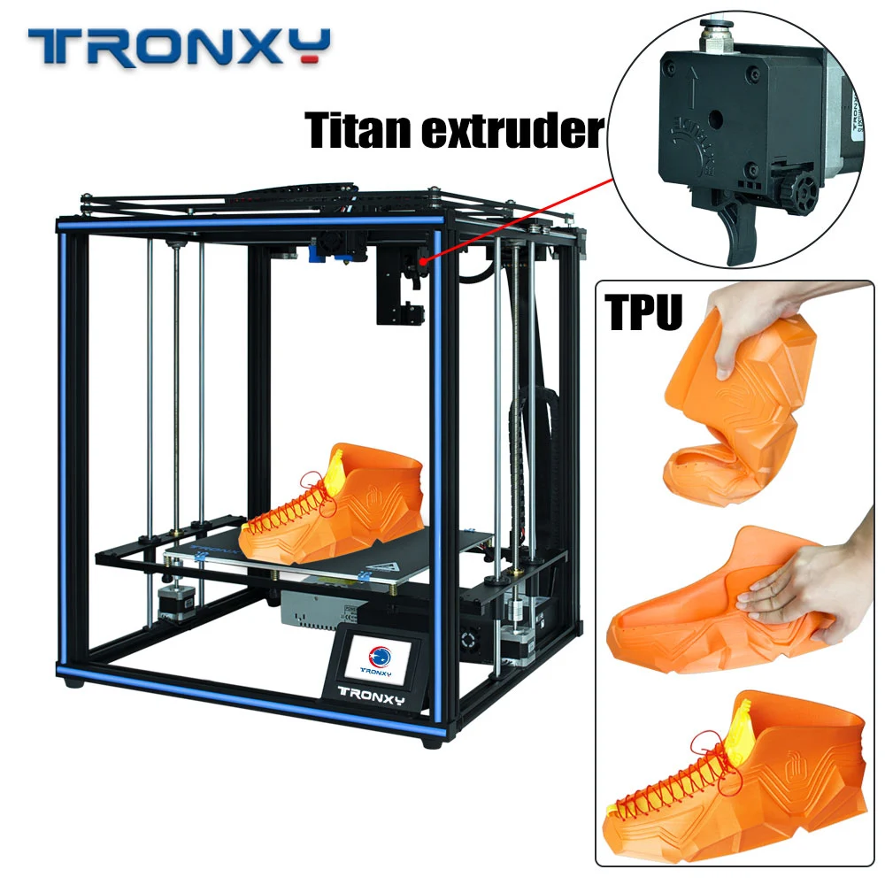 

TRONXY X5SA PRO X5SA-400 PRO лучший набор для 3D-принтера, новейший Модернизированный CoreXY OSG с Двойной Осью, внешняя направляющая, титановый гибкий