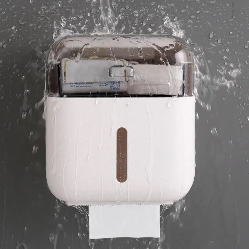 Настенный водонепроницаемый держатель для туалетной бумаги полка рулон ящик