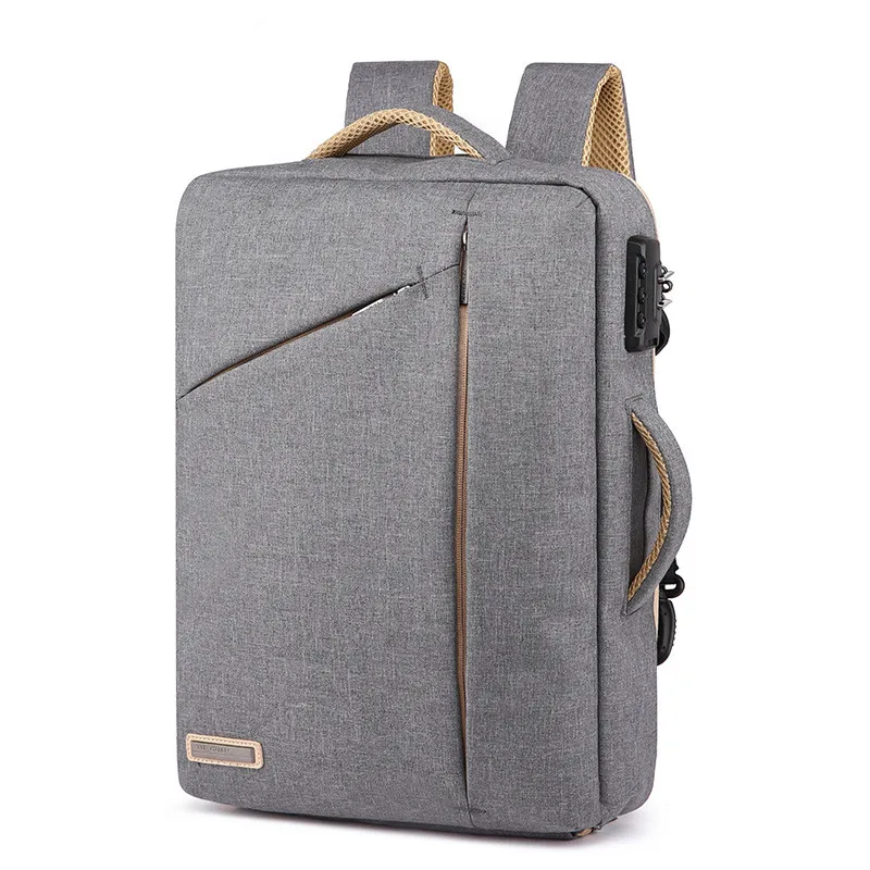 

TUGUAN Anti Theft Password Lock Backpack Men 17 inch Laptop School Backpacks Waterproof Travel Bag Boy Message Bagpack Male