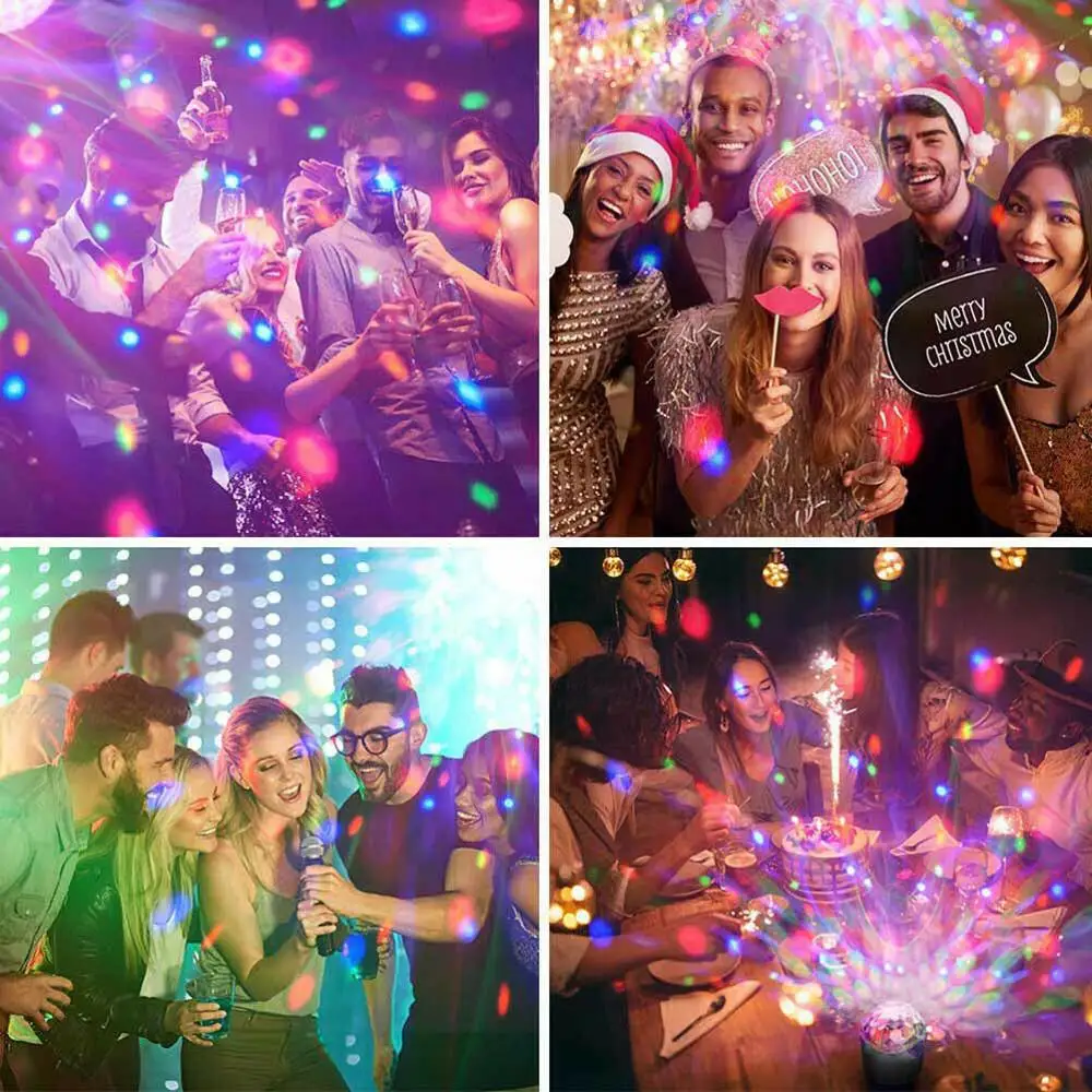 

9 Kleur Bluetooth Disco Bal Licht Led Rgb Drie-In-een Laser Party Licht Mini Dj Stage Lamp kleurrijke Projector Lamp Sirene