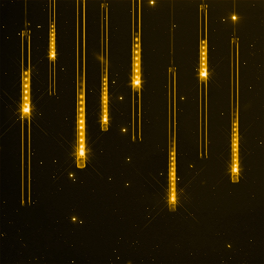 

10pcs Solar Meteor Shower Lights Holiday Lighting Christmas Fairy LED String Lights Garland Garden Park Decoration