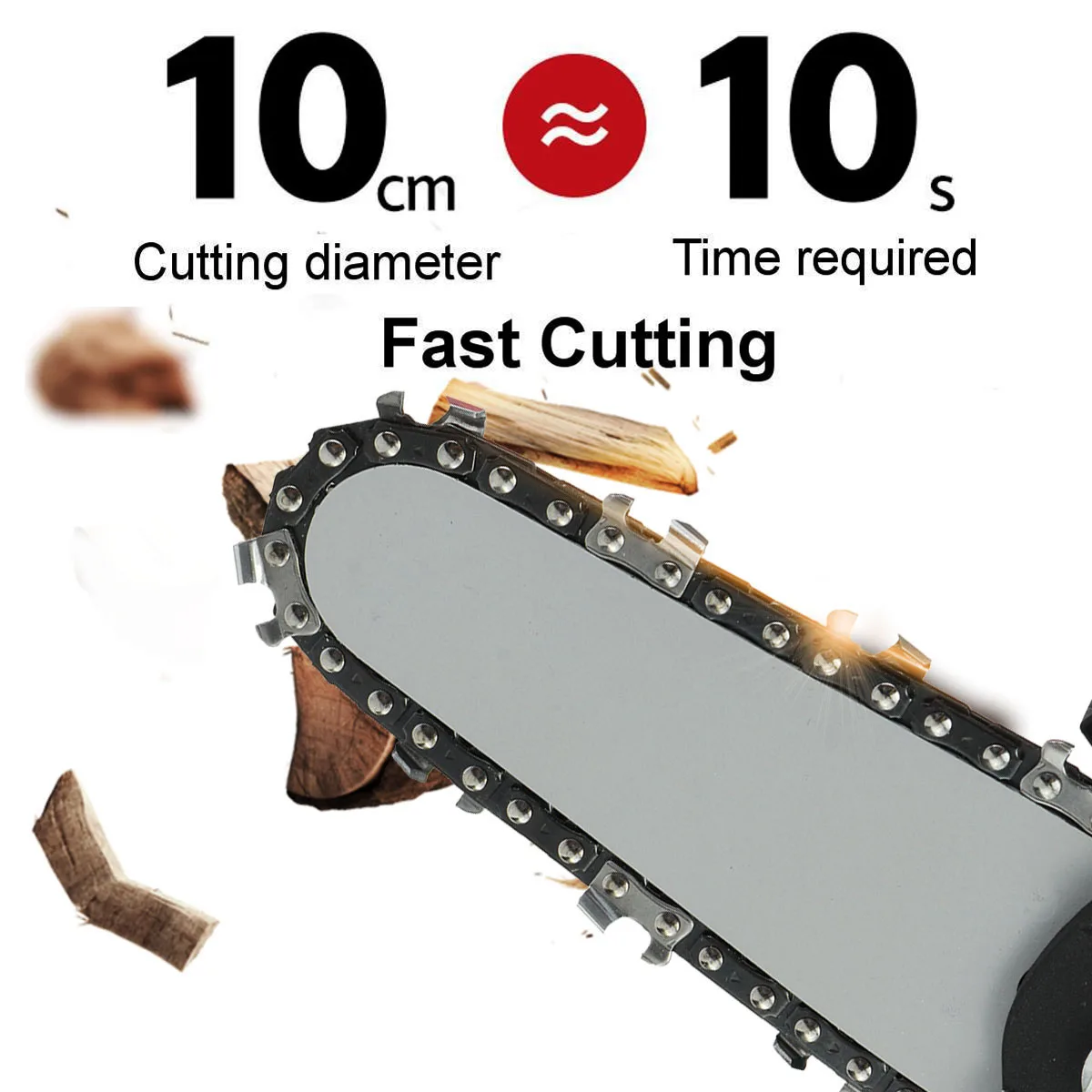 

4 Inch 1200W 88V Mini Electric Chain Saw With Battery Indicator Rechargeable Woodworking Tool For Makita 18V Battery EU Plug