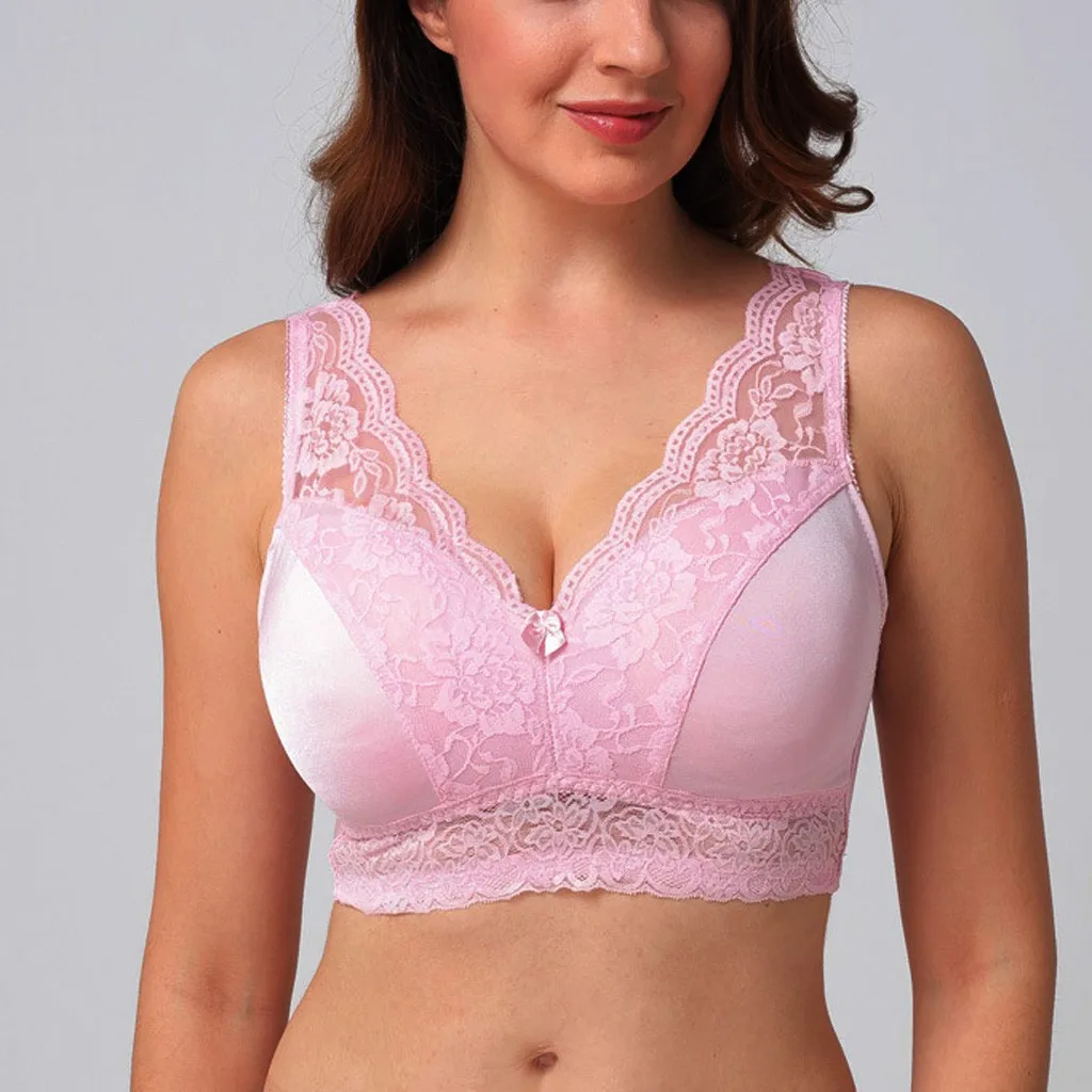 Новинка женский бюстгальтер большого размера без стального кольца бант