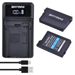 Набор аккумуляторов 2400 мАч, 1 шт., зарядное устройство USB с LED-индикатором в комплекте, для Sony PSP20003000, PSP-S110