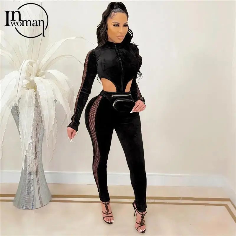 

Женский комбинезон с длинным рукавом, с вырезами и пэчворком