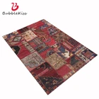 Винтажный ковер Bubble Kiss для гостиной, европейские красные коврики с цветочным узором, напольный коврик для спальни, модное украшение для дома