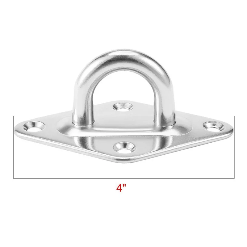 304 Stainless Steel 10mm Thick Ring Sail Shade Pad Eye Plate Marine Boat Rigging Promotion | Дом и сад