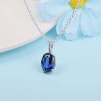 couple christmas fashion 925 new clear cz necklaces for women sterling silver collier choker jewelry female chain necklaces