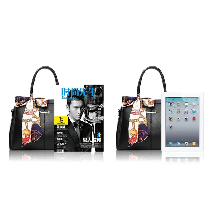 Женская кожаная сумка сумка-мессенджер через плечо с верхней ручкой женский шарф