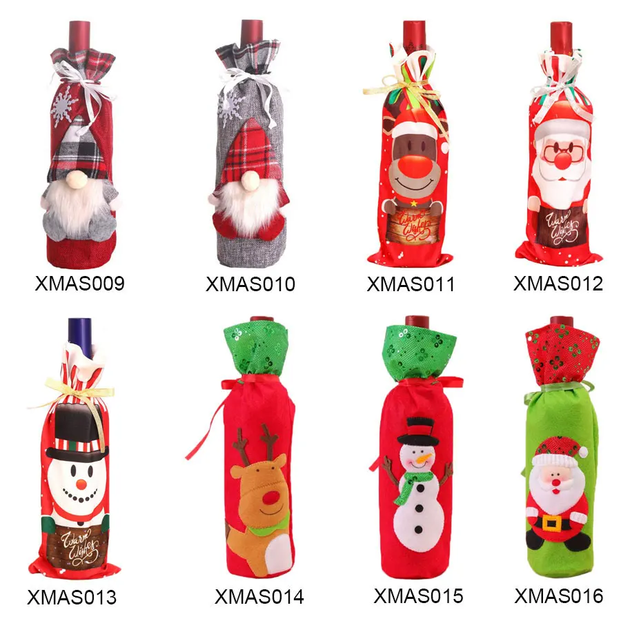 Чехол для винной бутылки подарочные пакеты конфет декоративные чулки с Санта
