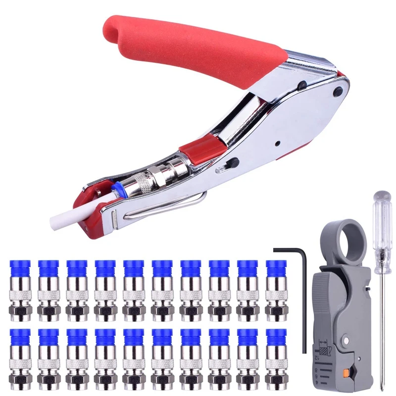 Набор компрессионных инструментов Rg59 Rg6 коаксиальный обжимной инструмент с