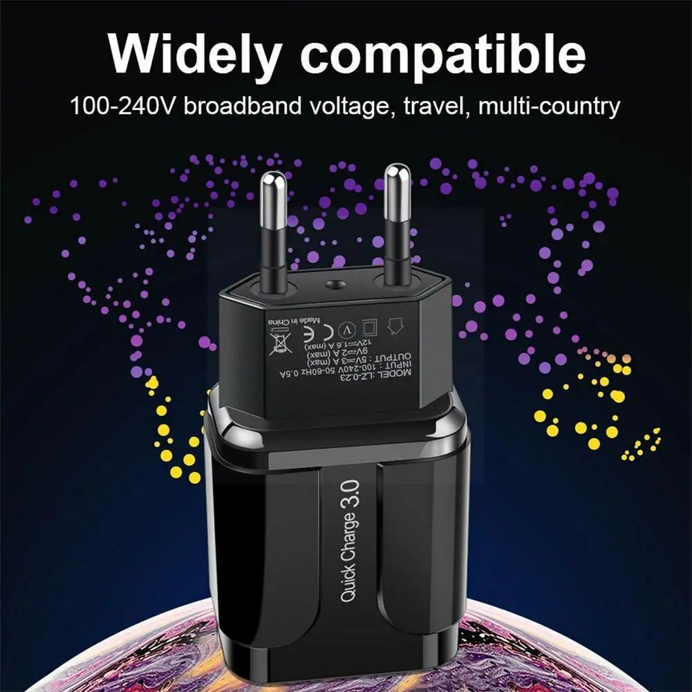 

1pc Usb Fast Charger Quick Charge 3.0 Universal Wall Charging Chargers 11 Phone Charger For Mobile Tablet X9d0