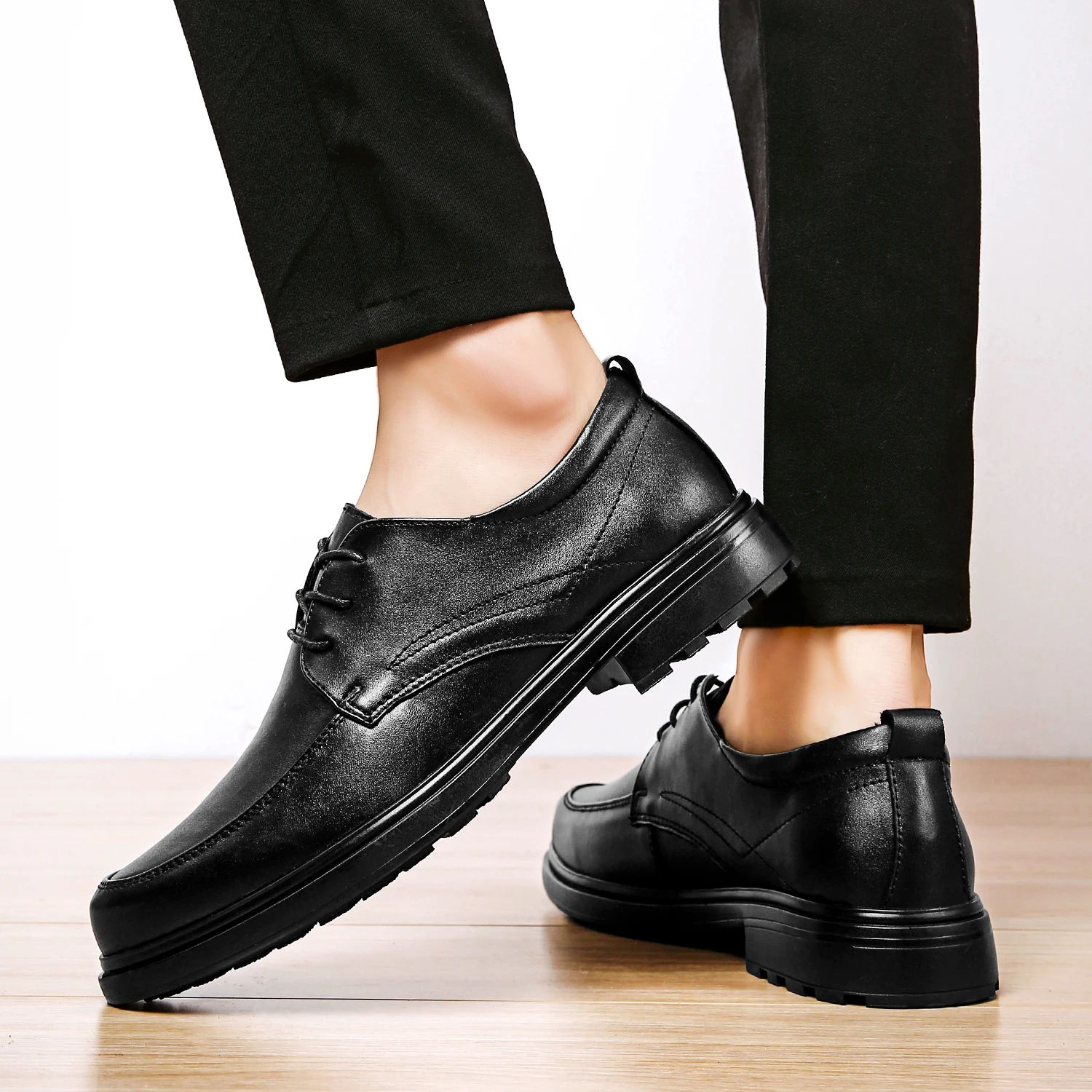 

Men's Flat All-match Mens Business British Casual Oxfords Shoes Fashion Men Office Oxford Men Dress Genuine Leather Oxford