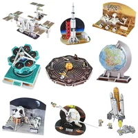 space station model assembly 3d three dimensional puzzle space shuttle satellite rocket universe planet handmade ornaments p248