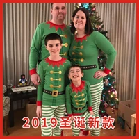 2019 christmas pajamas new parent child 2 piece suit printed striped family clothing pajamas home service pajamas happy new year