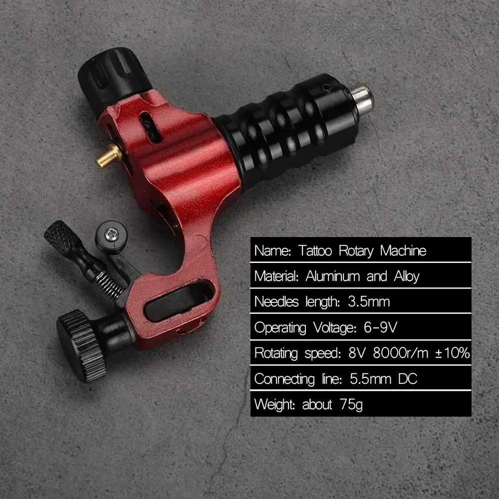 

Черная красная татуировка роторный мотор машина лайнер шейдер для тату питания