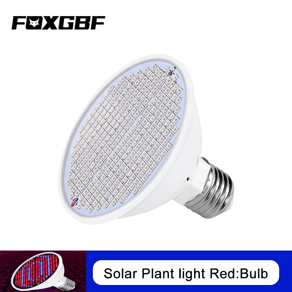 FOXGBF DIY LED plant lamp cup E27 plant growth 220V 486080126200300 leds plant fill light Phyto Led Grow Bulb Red  Blue Spectrum