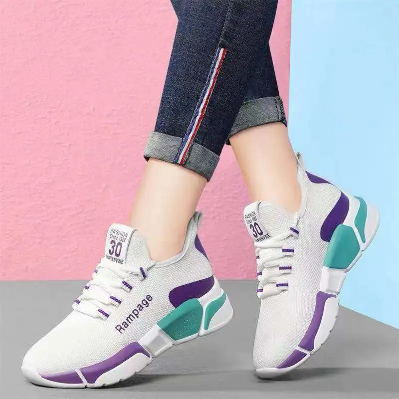 

Cresfimix Zapatos De Mujer Teenager Cute Girl Height Increased White Mesh Breathable Autumn Lace Up Shoes Anti Skid Shoes B6426