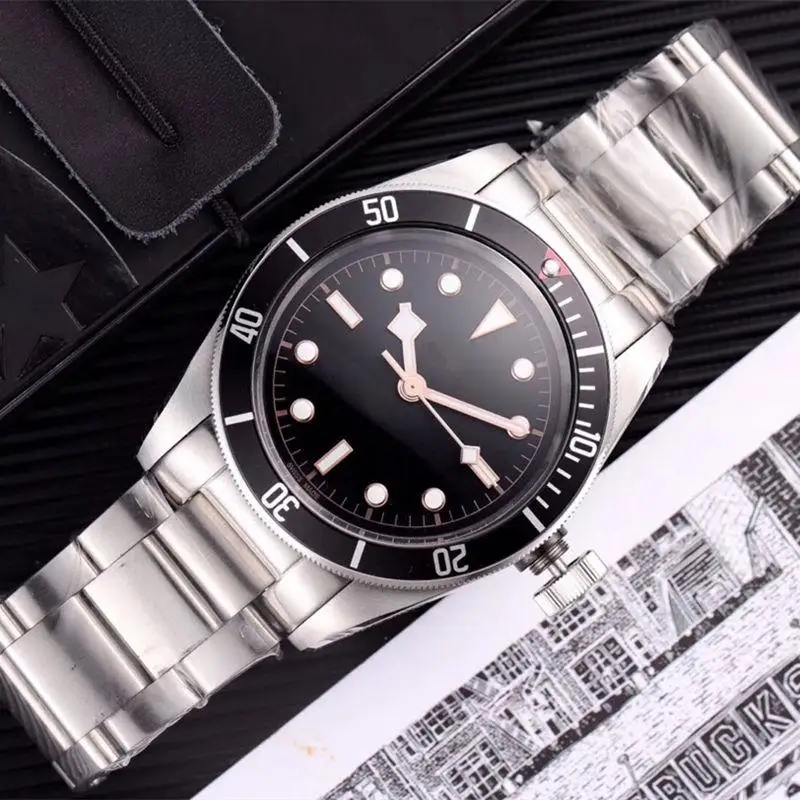 

Brand New Mens Black Blue Red Ceramic Bezel Watch Automatic Mechanical Sapphire Glass Luminous 316L Stainless Steel Strap 42mm