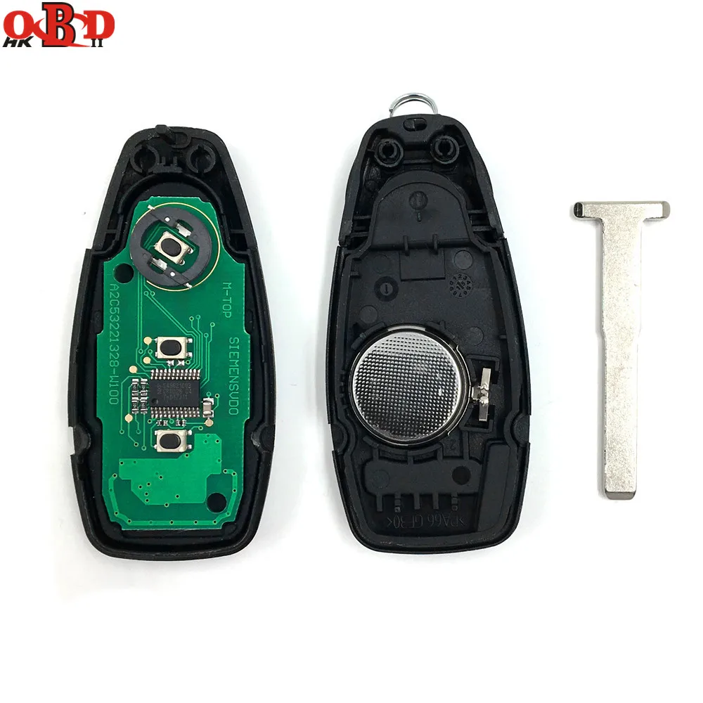 HKOBDII Новый Складной флип дистанционный ключ 3 кнопки 433 МГц 4D63 80Bit чип для FORD Mondeo с