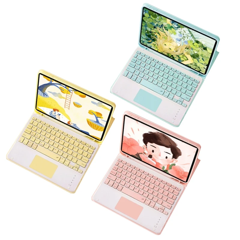 

For Pro10.5 Air3 10.2 2020 2019 Smart Cover Bluetooth Touchpad Keyboard Case
