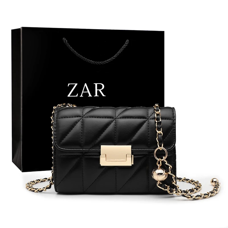 

Za - women's Cross Chain Handbag, small bracelet, fashion, senior designer, PU leather, luxury