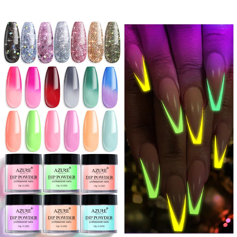 Пудра для ногтей Modelones 10 г меняющая цвет блестящая пудра с градиентом светящаяся