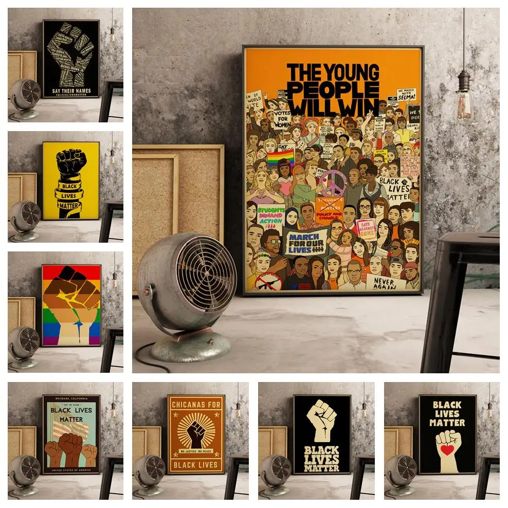 

Film Black Leven Kwestie Collection Retro Poster Art Decor Home Decor Kwaliteit Canvas Schilderij Muur Decor Woonkamer Posters
