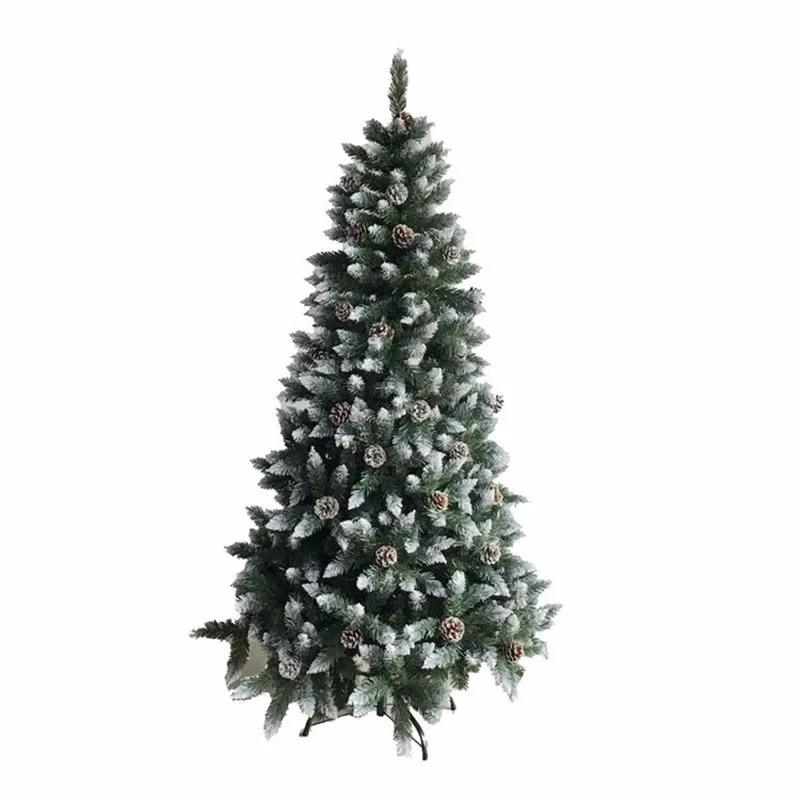 

Artificial White Snow Christmas Tree PVC Reusable Pine Cone Cedar Tree Ornament Adornment Desktop Decoration Shopping Mall Hotel