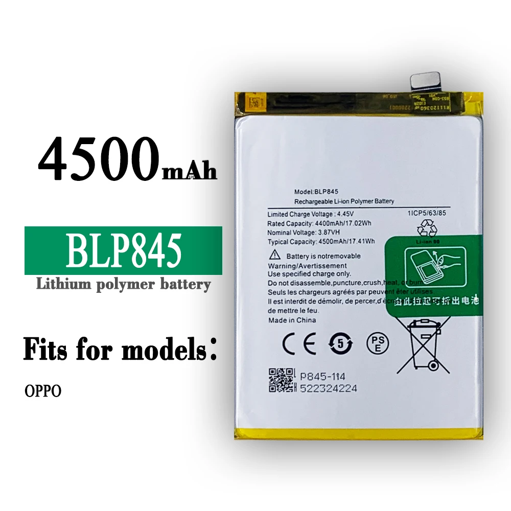 Compatible For OPPO / One Plus Nord CE 5G/1+ nord ce BLP845 4500mAh Phone Battery Series enlarge
