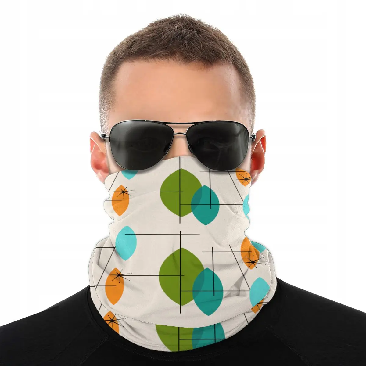 Атомный мобильный шарф маска для лица на Хэллоуин грелка шеи середины века