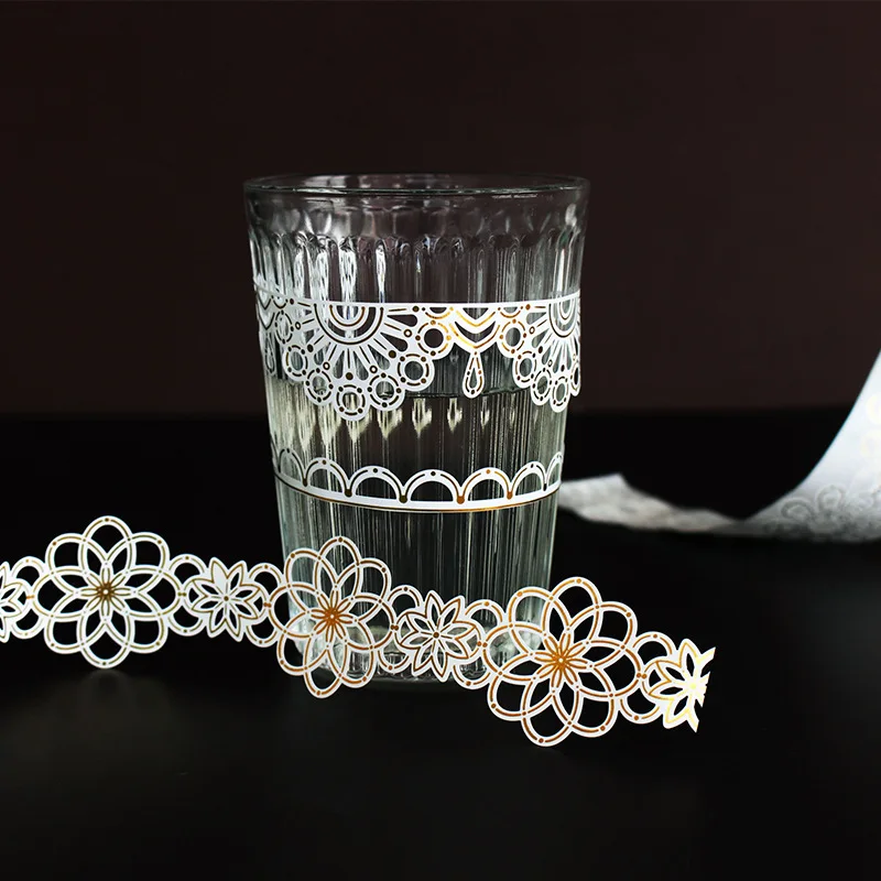 Винтажная клейкая лента в стиле ретро из золотой фольги декоративная крафт