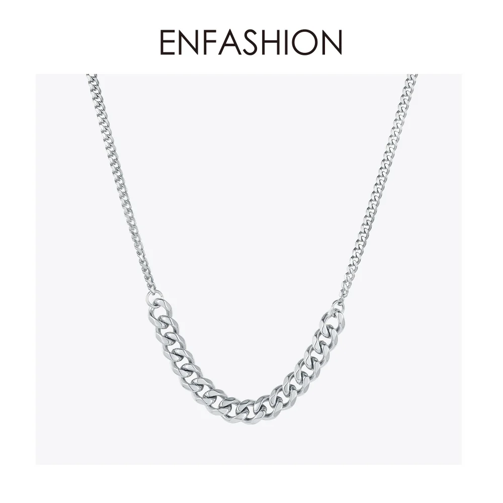 Цепочка с подвеской ENFASHION ожерелье кулоном из нержавеющей стали золотого цвета