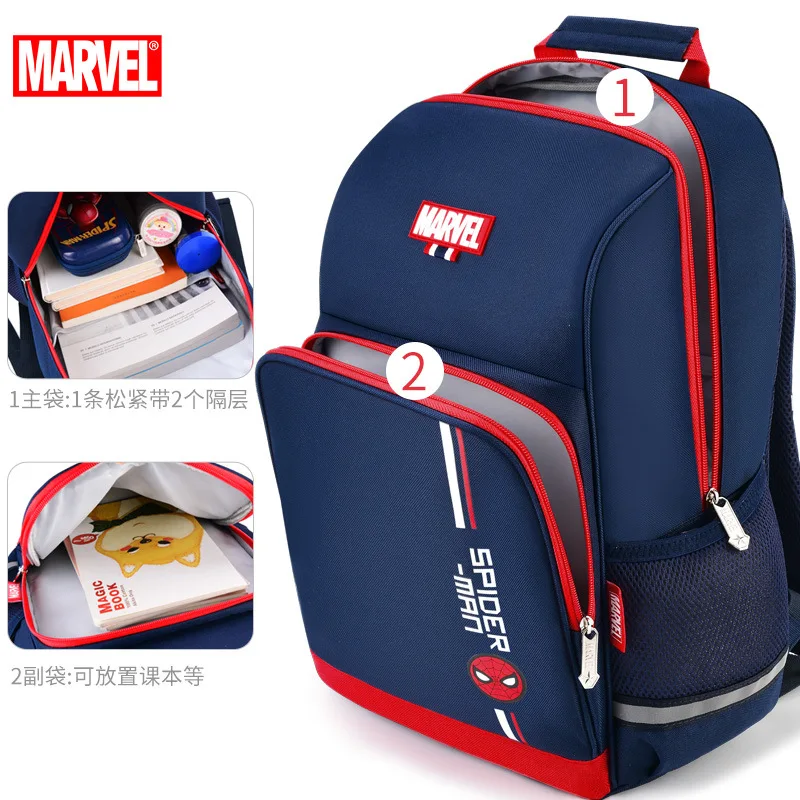 Authentic Disney Children's Schoolbags Boys Primary School Pupils Lightweight Fashion Trend Cartoon Backpack Captain America