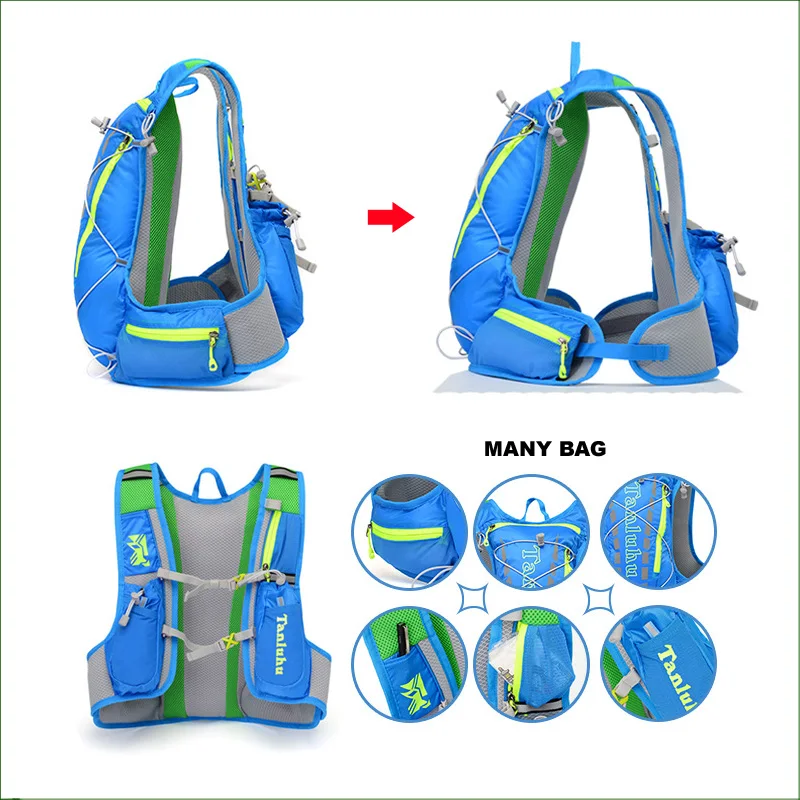 RBP02 15L marathon Outdoor Sport Vest Trail Running Bag Hydration Backpack Climbing Running Backpack Hiking Cycling Rucksack