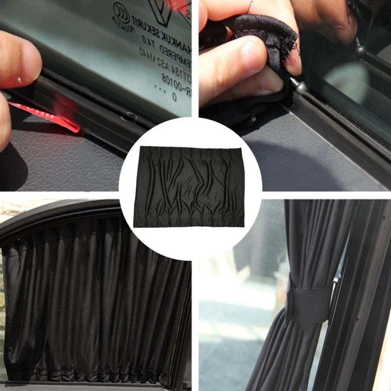 

1 Set Summer Car Window SunShade Drape Visor Valance Curtain Windshield Shade Anti-mosquito Anti Ultraviolet And Heat