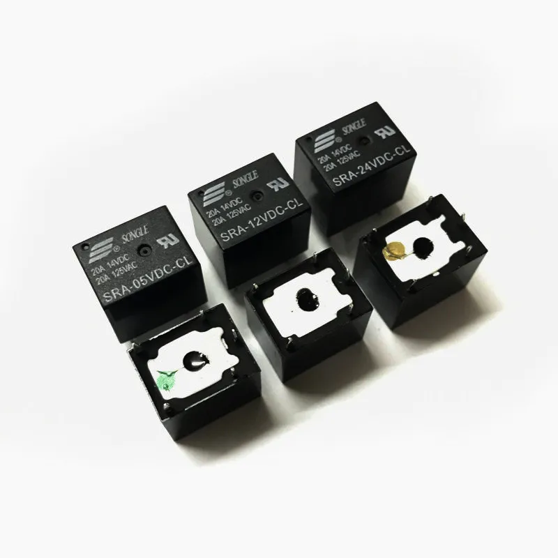 5 шт. В 12 24 постоянного тока 20A DC Мощность реле SRA 05VDC CL 12VDC 24VDC 5Pin PCB Тип в наличии