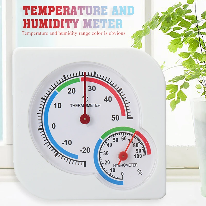 

7,5x7,5 см модуля радиоуправления мини открытый термометром и гигрометром декоративные часы для Температура монитор влажности для сада, офиса, Ресторан