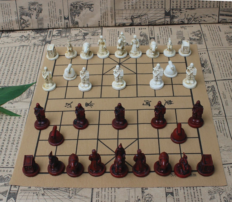 Шахматная доска игры новое качество Традиционный китайский Набор для игры в шахматы смолы шахматные части мягкая шахматная доска архаизмы ретро