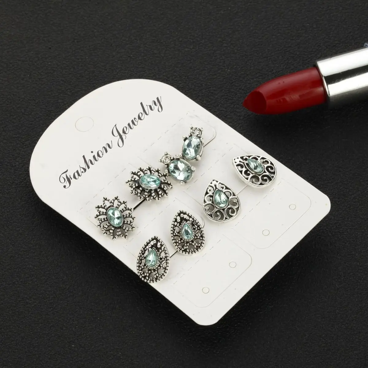 Новое поступление 4 пары винтажный со стразами серьги модное ювелирное изделие