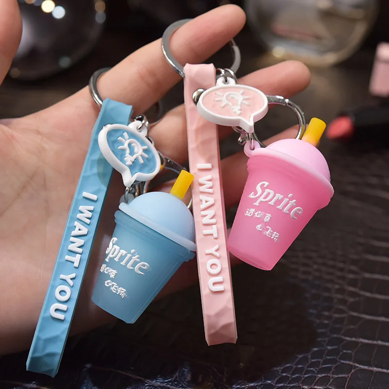 Брелок для ключей миниатюрный креативный из акрила напитков кокосового молока