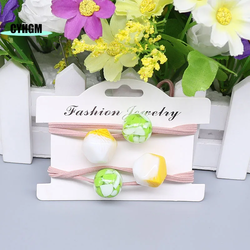

New Fashion korean amber Hair rope Accessories for Women hair ties pink elastic hair bands Girls Hair Band A05-1