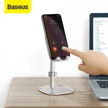 Baseus Adjustable Mobile Phone Holder For iPhone 12 11 Pro Max XS Telescopic Desktop Bracket Tablet Stand For Samsung Huawei