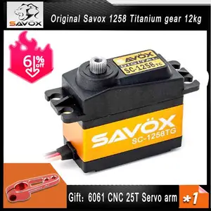 Savox sc-1256tg 0,16 S 20 кг цифровой сервопривод с высоким крутящим моментом титановый передаточный механизм цифровой рулевой Бескаркасный сервопривод 18 110 RC части hsp hpi
