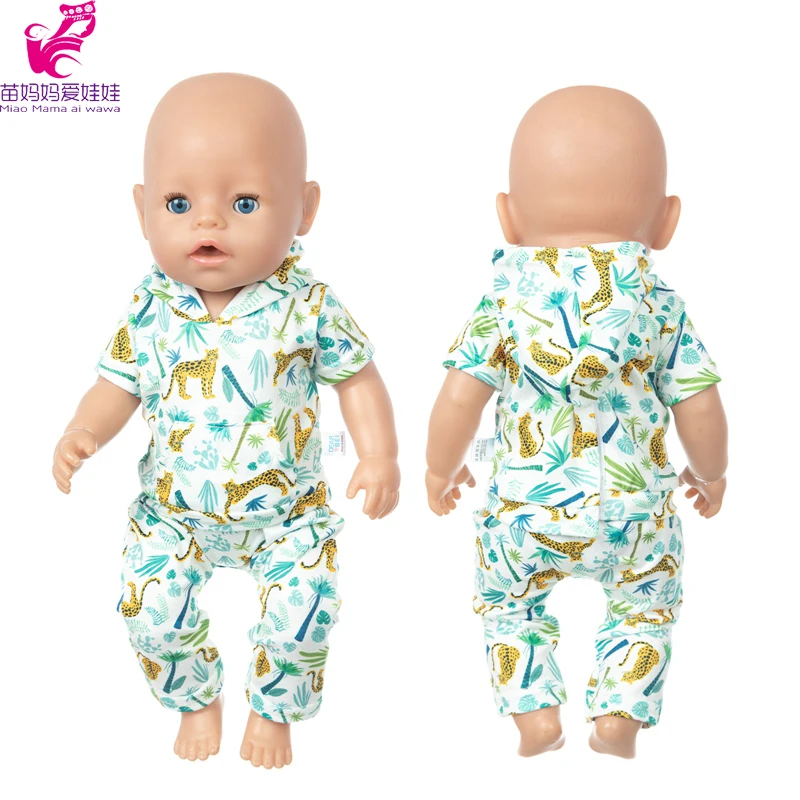 

45cm Baby Doll T-shirt Short Ripped Trousers 18 Inch American Og Girl Doll Clothes Toys Doll Outfits