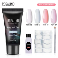 rosalind poly nail gel kit for nail art design builder for manicure varnish fast dry poly nail gel tool nail extension kit