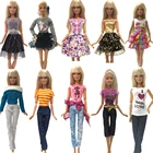 NK, 10 шт.набор, кукла повседневный комплект одежды ручной работы; Модная одежда для девочек короткая юбка вечерние платье для куклы Барби Детские игрушки подарок