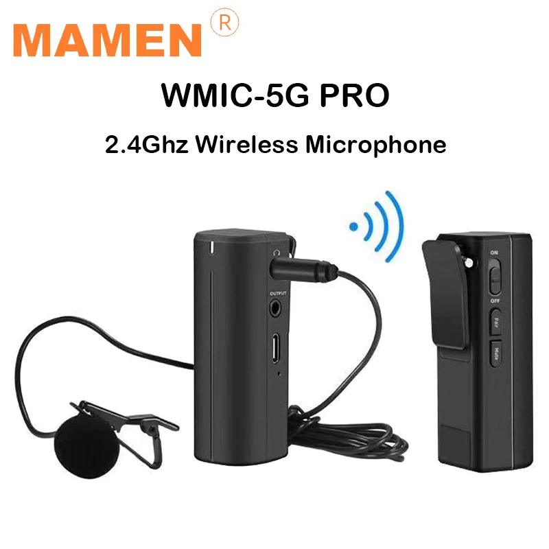 Mamen WMIC 5G профессиональный микрофон 2 4 ГГц Profesional Беспроводной петличный Condensador